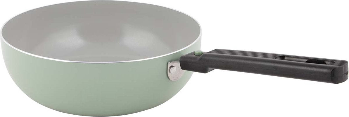 Bo-camp - wokpan - sprint eco - afneembare steel - ø 24 cm - groen