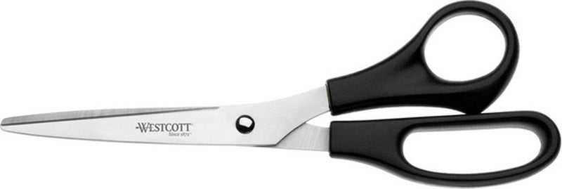 Quantore Schaar Westcott Buro 210 mm de acero inoxidable con agarre de tela de arte a la izquierda