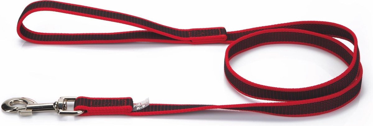 Correa para perros antideslizante Julius k9 roja 20 mm x 1,2 m con asa