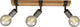 Briloner leuchten wood basic - lampada da soffitto - faretti ruotabili - 3xe27 max. 25w - materiale: legno e metallo - colore: nero e grigio metallo