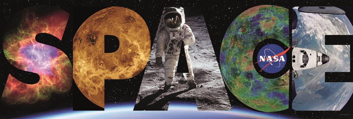 Clementoni - puzzle - 1000 pezzi - panorama - nasa 2021 - puzzle per adulti e bambini