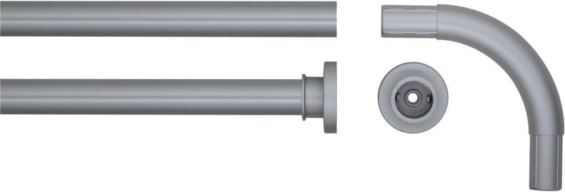Cocchetto per guarni di cucina angolare dell'angolo tende per doccia 90x90 cm grigio