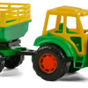 Cavallino tractor met voorlader en aanhanger groen