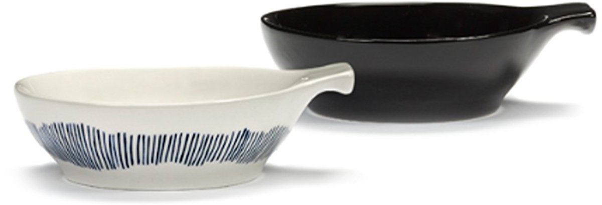 Serax - ottolenghi feast - tapasschaal l - wit blauw - 13 ø - 4 stuks