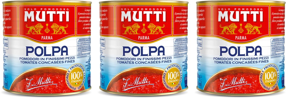 Mutti polpa fijnste tomatenpulp - 3 x 2,5 kg