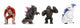 Jada Toys Godzilla Nano Metal Figures Mini Figure pressofuse Confezione da 4 Mini Figure Wave 1,4 cm