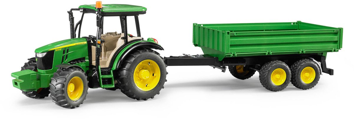 Bruder John Deere 5115m con trailer