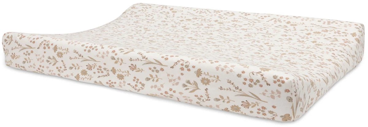 Jollein aankleedkussenhoes jersey 50x70cm - zachte hoes baby aankleedkussen - bloomy