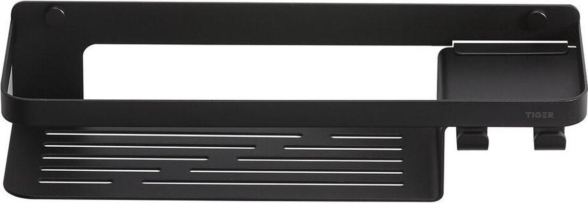 Tiger caddy - estante de ducha - cesta de ducha con gancho 32 cm - negro