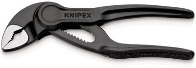 Pinza per tubi e pompe dell'acqua Knipex cobra® xs | Lunghezza 100 mm | superfici ruvide | sollievo | grigio atramentato - 87 00 100 bk