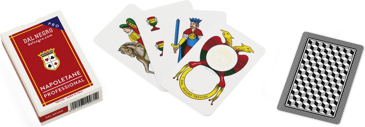 Naipes napoletano 82 mm PVC rojo 41 piezas