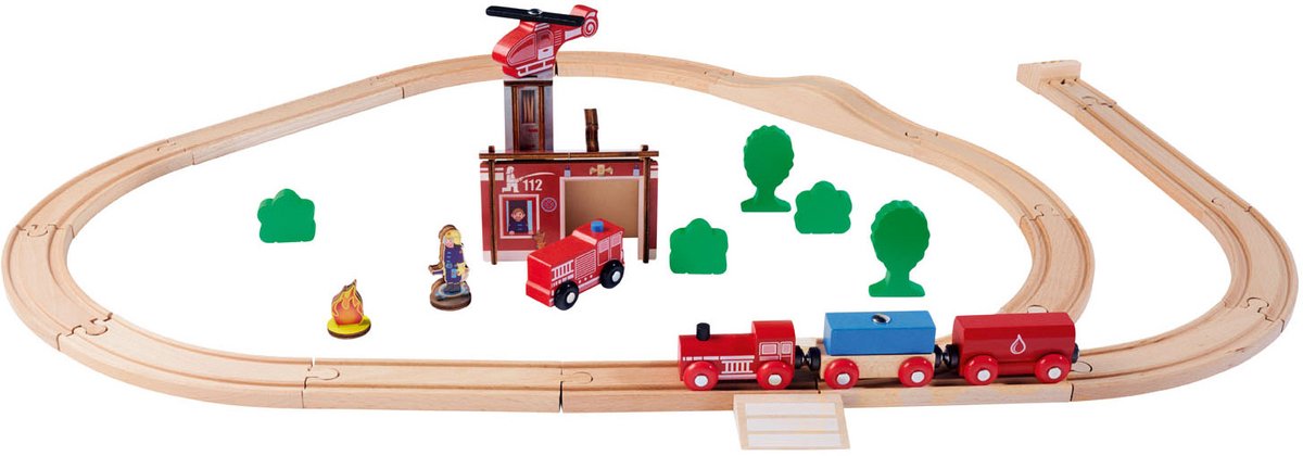 Eichhorn Train Track With Bridge Play Set, 33dlg.