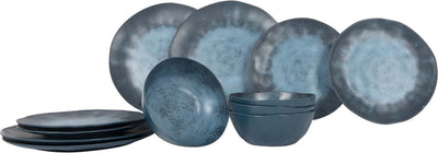 Stoviglie Gimex linea stone - blu scuro - 12 pezzi