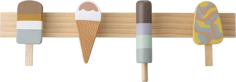 Bloomingville mini kids perchero infantil de madera helados