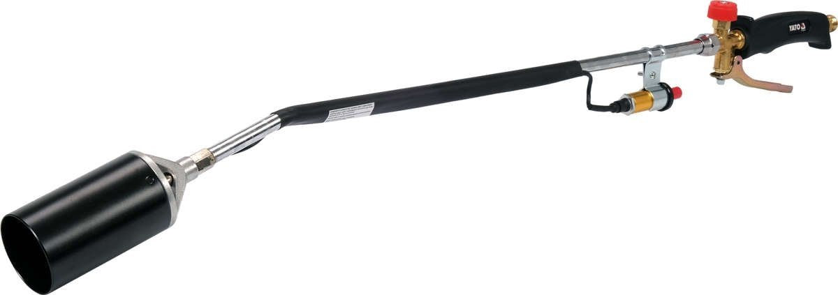 Yato onkruidbrander met piezo ontsteking 5 meter gasslang en drukregelaar | 90 cm