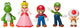 Jakks Nintendo Super Mario Friends Figuras coleccionables, paquete de 5, multicolor, plástico, unisex