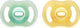 Succhietti notturni ultraleggeri Tommee Tippee Stayput - 0-6 mesi - set da 2 - ciuccio monopezzo che si illumina al buio