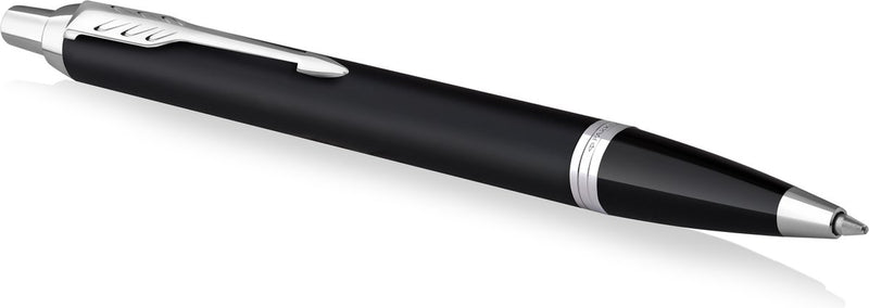 Parker im-balpen - matzwart met chromen afwerking - medium punt - met geschenkdoos