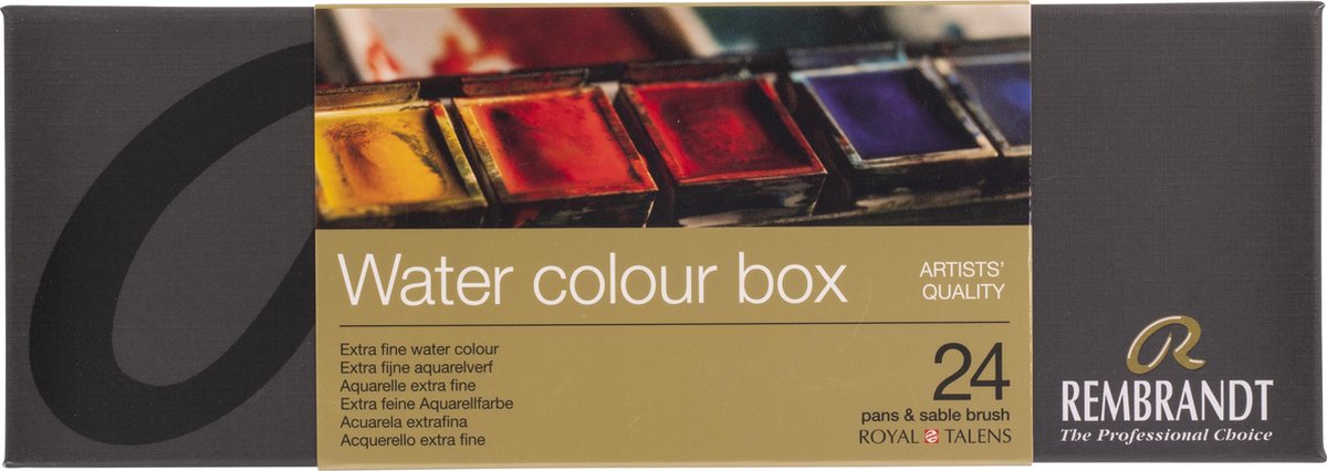 Set di colori ad acquerello in metallo Rembrandt | 24 padelle + pennello