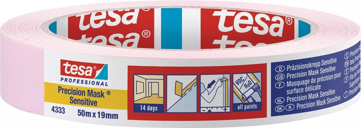 Tesa professional 1009790 - tesa precis.mask sensit. 19 mm x 50 m | 8 pezzi