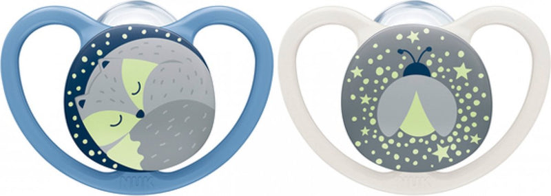 Ciuccio Nuk 6-18 mesi blu grigio