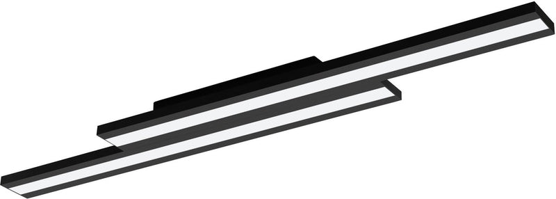 Eglo connect.z saliteras-z smart plafondlamp - 116 cm - zwart wit - instelbaar rgb wit licht - dimbaar - zigbee