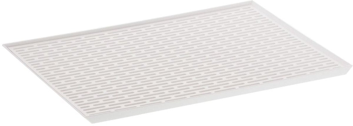 Tazas de vidrio con estera de drenaje Yamazaki - torre - blanco
