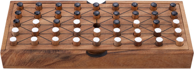 Engelhart fanorona – gioco di strategia in legno – classico gioco da tavolo per 2 giocatori – gioco di pensiero tattico – gioco tradizionale africano –