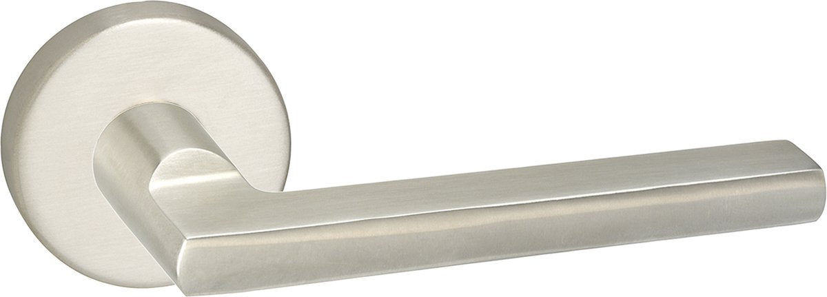 Taburete Impresso Kirby con roseta redonda, acero inoxidable oculto