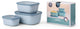 Mepal - multikom cirqula vershouddoos set - 750 + 1500 + 3000 ml - rechthoekig - nordic blue