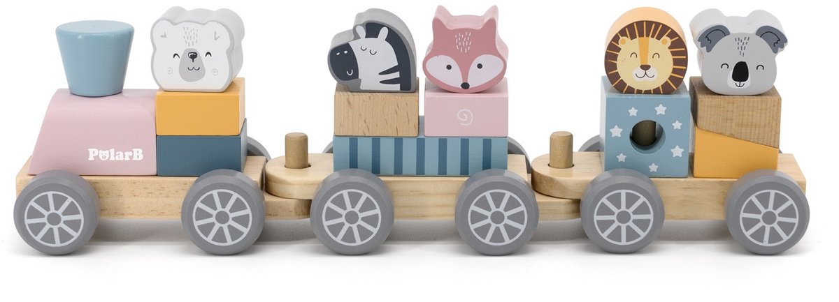 Tren de bloques de madera Polarb 44015