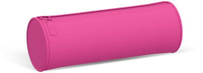 Qc color fuchsia pencil case - round - 21cm