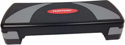 Tunturi aerobic step compact - fitness step adjustable - aerobics stepper - black - incl. free fitness app