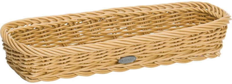 Cesta para cubiertos Westmark, adecuada para hostelería y restauración, rectangular, aprox. 39,5 x 28 x 8,5 cm, fibra sintética, edición saleen, beige claro, 02016830101