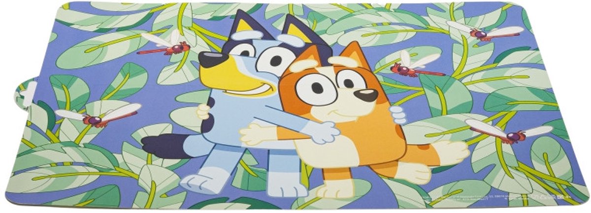 Merkloos sans marque bluey kinderplacemat – plastic placemat voor kinderen – 43 × 28 cm