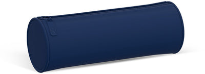 Qc color navy blue pencil case - round - 21cm