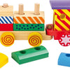Pequeño tren de madera de madera trenes, 16dlg.