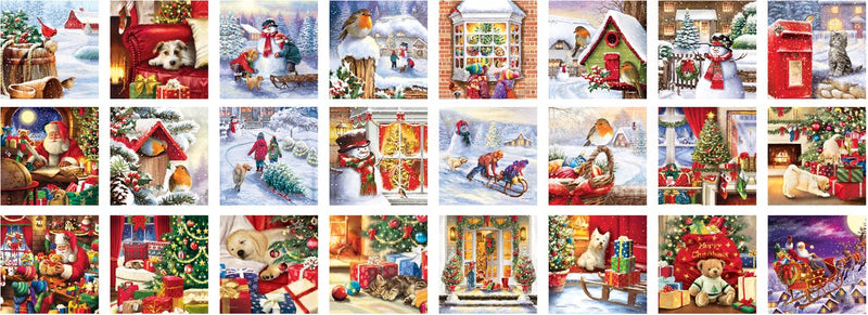 Eurographics - calendario de adviento, recuerdos de navidad [calendario de adviento, recuerdos de navidad] - simon Treadwell - 24×50 piezas 12.5×12.5cm (w×h) - calendario de adviento
