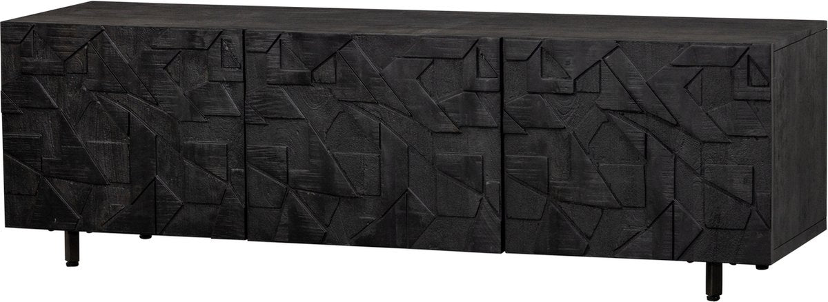 Woood counter tv-meubel - mango - zwart - 50x160x45