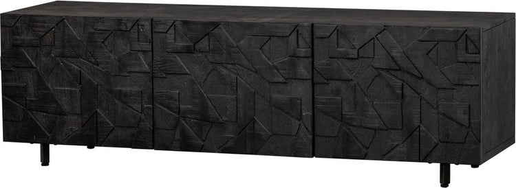Woood counter tv-meubel - mango - zwart - 50x160x45