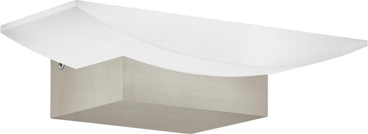 Eglo metrass - wandlamp - 1 lichts - nikkel-mat - gesatineerd