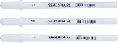 Sakura • gelly roll gel pen 08 white 3 pieces