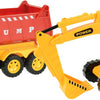 Cars trucks vehicool kiepwagen met graafmachine
