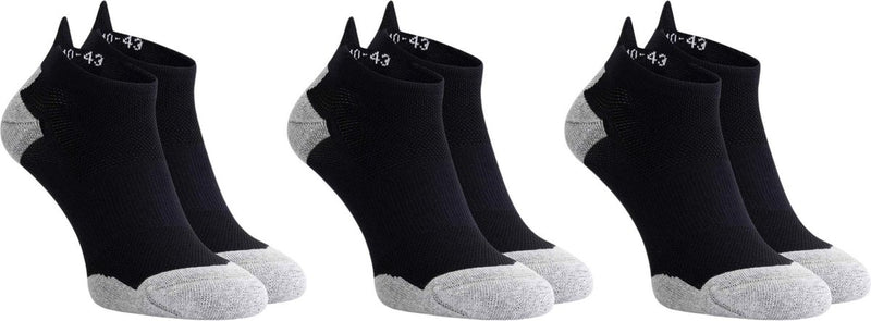 Calcetines de running Rogelli Core - paquete de 3 - negro gris - 36 39