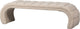 Banco de tráfico de madera - tela - natural - 47x163x51