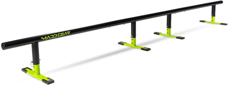 Madd gear grind rail - mgp - 99 pulgadas 251 cm - para patinetes acrobáticos, patines de skate - acero - fácil de montar