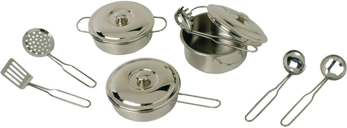 Set di padelle in metallo piccolo, 11dlg,
