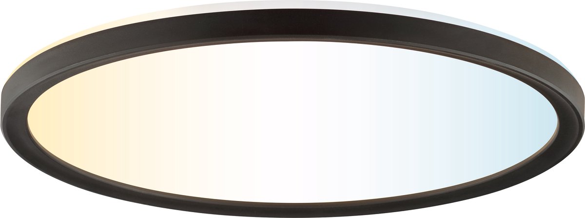 Brilliant avola - plafoniera - ø 29,3 cm - led 18w - 2400lm - 2700k-6500k - cct - timer - luce notturna - dimmerabile - telecomando - ip20 - nero