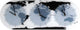 Nexttime mondial – orologio da parete – 50 × 18,6 × 3,6 cm – vetro – bianco