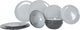 Gimex - linea vivida - stoviglie - grigio - 12 pezzi